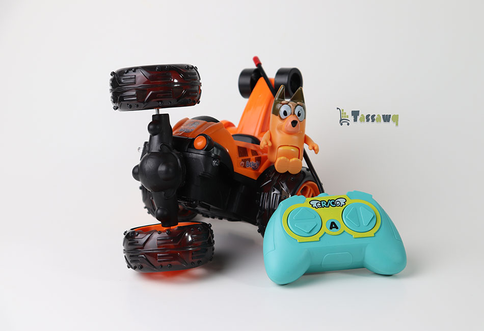 سيارة بهلاوانية 360 Bluey ببطارية قابلة للشحن مع جهاز تحكم عن بعد - الصورة 16