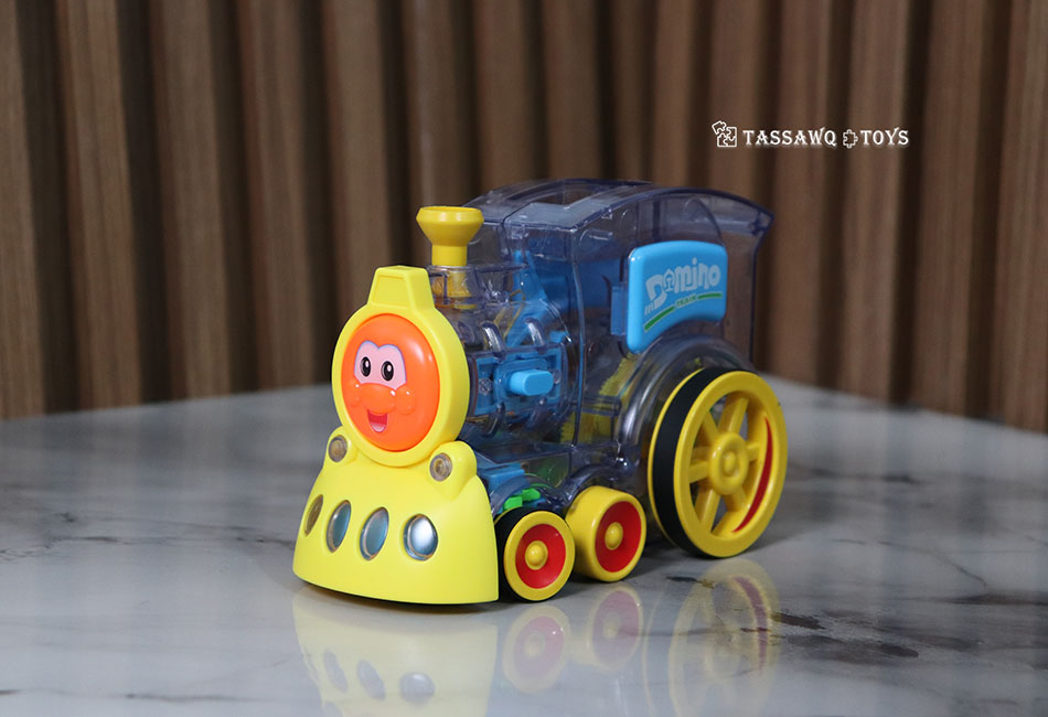 قطار لعبة تركيب مكعبات الدومينو الأوتوماتيكي - الصورة 4