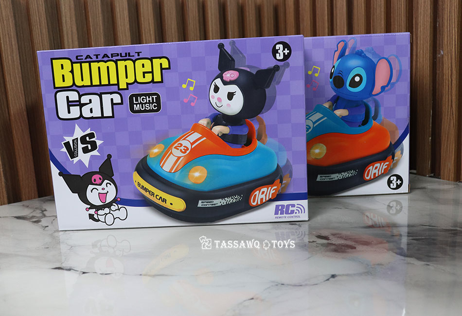 سيارتين تحكم عن بعد للأطفال في ان واحد RC مع موسيقى و اضواء ، معركة stitch vs kuromi - الصورة 2