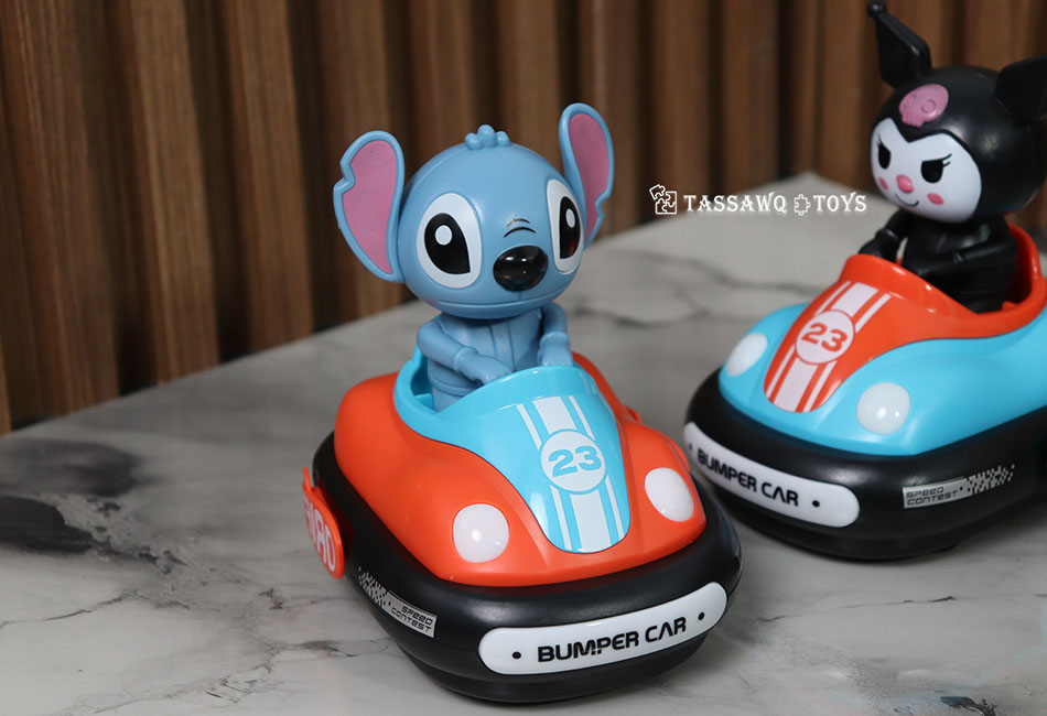 سيارتين تحكم عن بعد للأطفال في ان واحد RC مع موسيقى و اضواء ، معركة stitch vs kuromi - الصورة 7