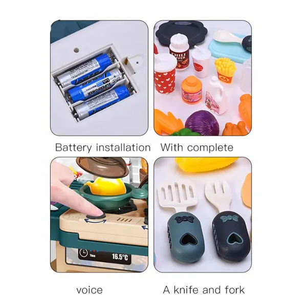 مجموعة أدوات مطبخ بيبي تايمز مع الملحقات، 38 قطعة متعدد الألوان - الصورة 4