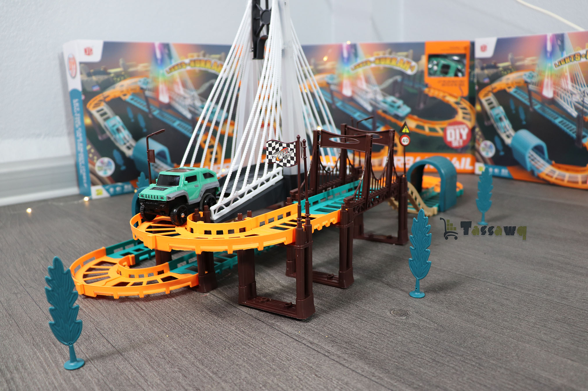 مجموعة ألعاب مسار السكك الحديدية الحضرية DIY - الصورة 4