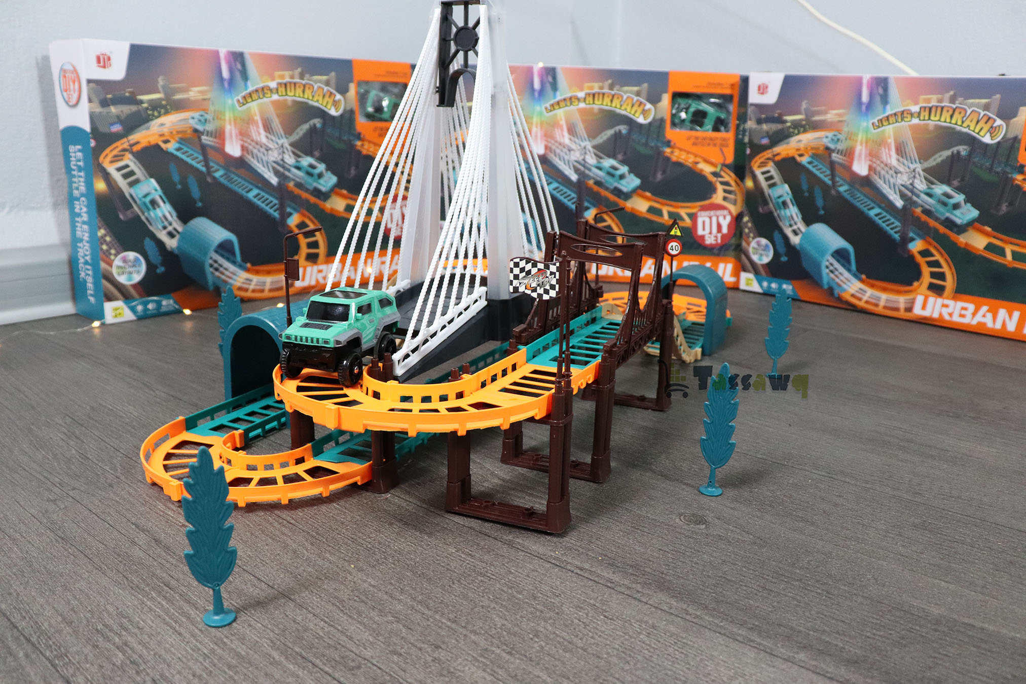 مجموعة ألعاب مسار السكك الحديدية الحضرية DIY - الصورة 17