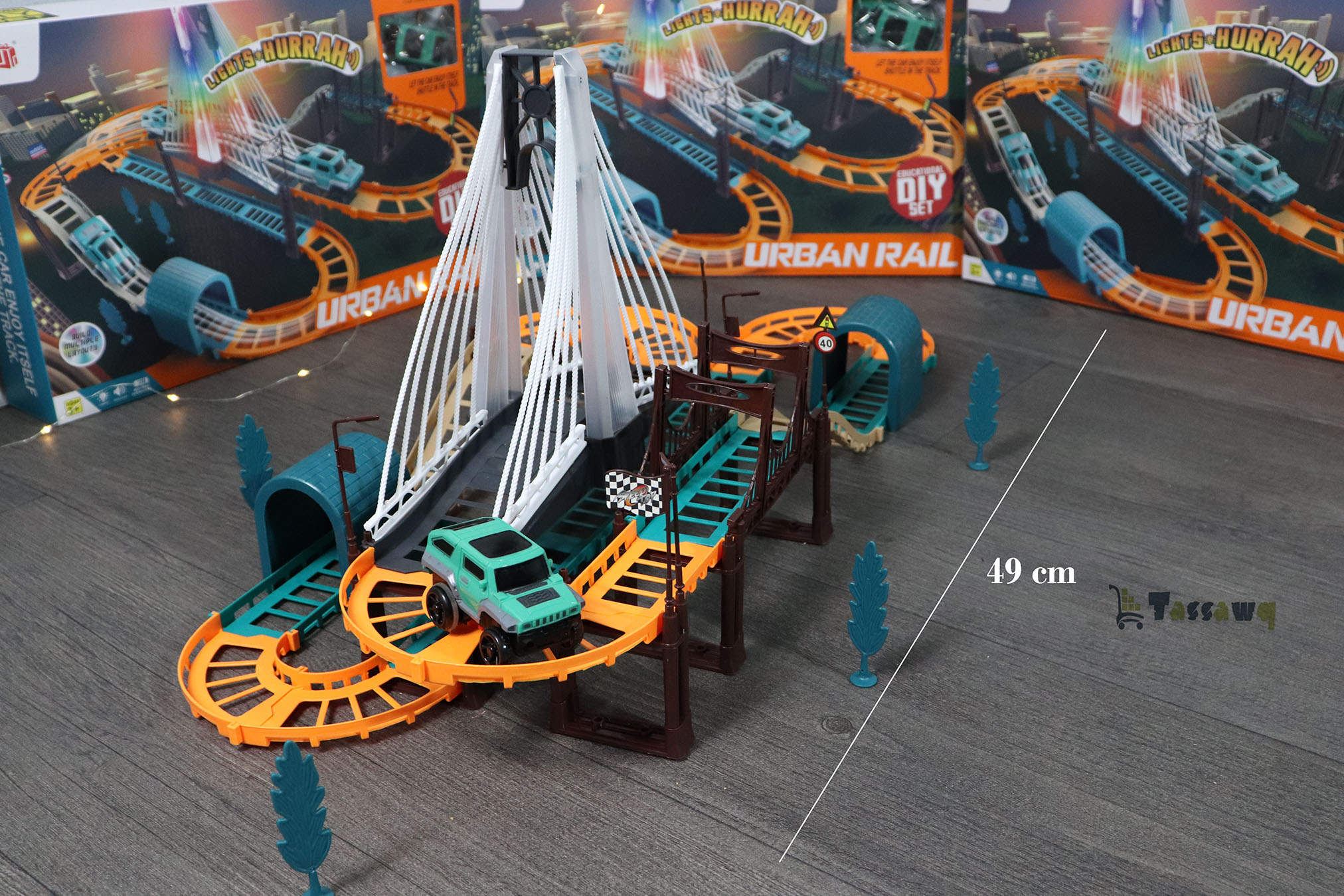 مجموعة ألعاب مسار السكك الحديدية الحضرية DIY - الصورة 13