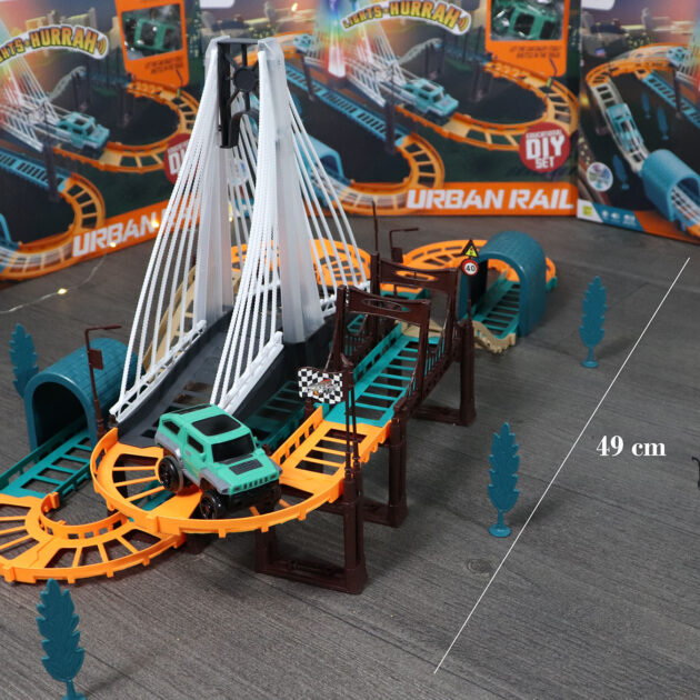 مجموعة ألعاب مسار السكك الحديدية الحضرية DIY