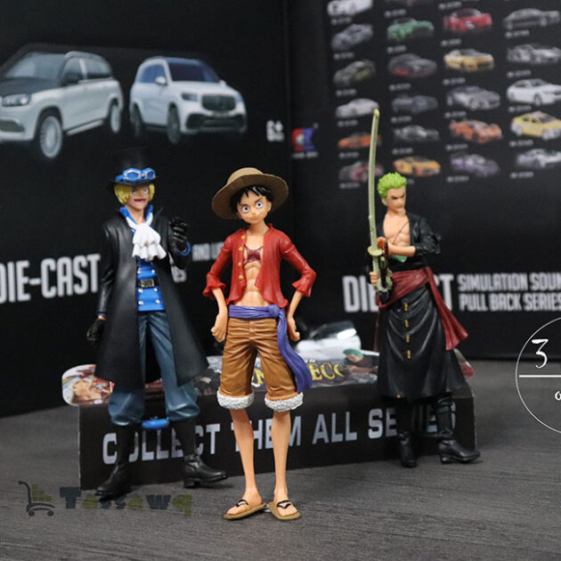 3pièces Figurines Delicate Anime One Piece