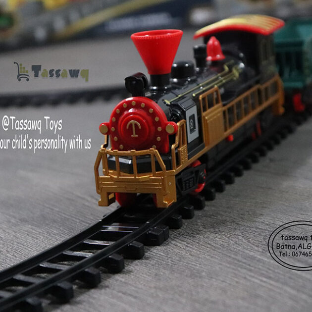 مجموعة من الألعاب للقطار الكلاسيكي قاطرة مع عربات نموذج 3D