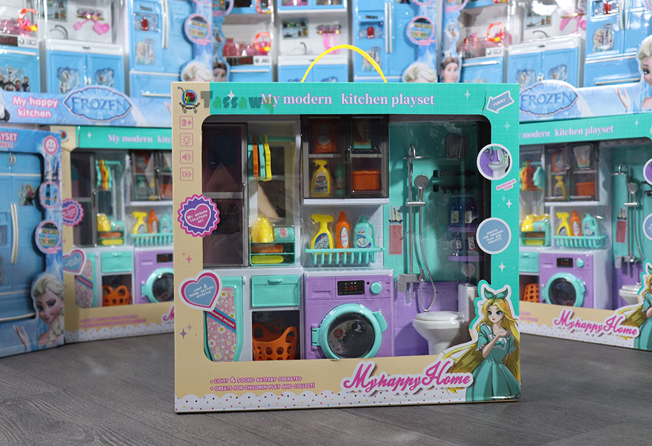 مجموعة ألعاب حمام MQUDUO مع دُش،- frozen مطبخ كامل - الصورة 4