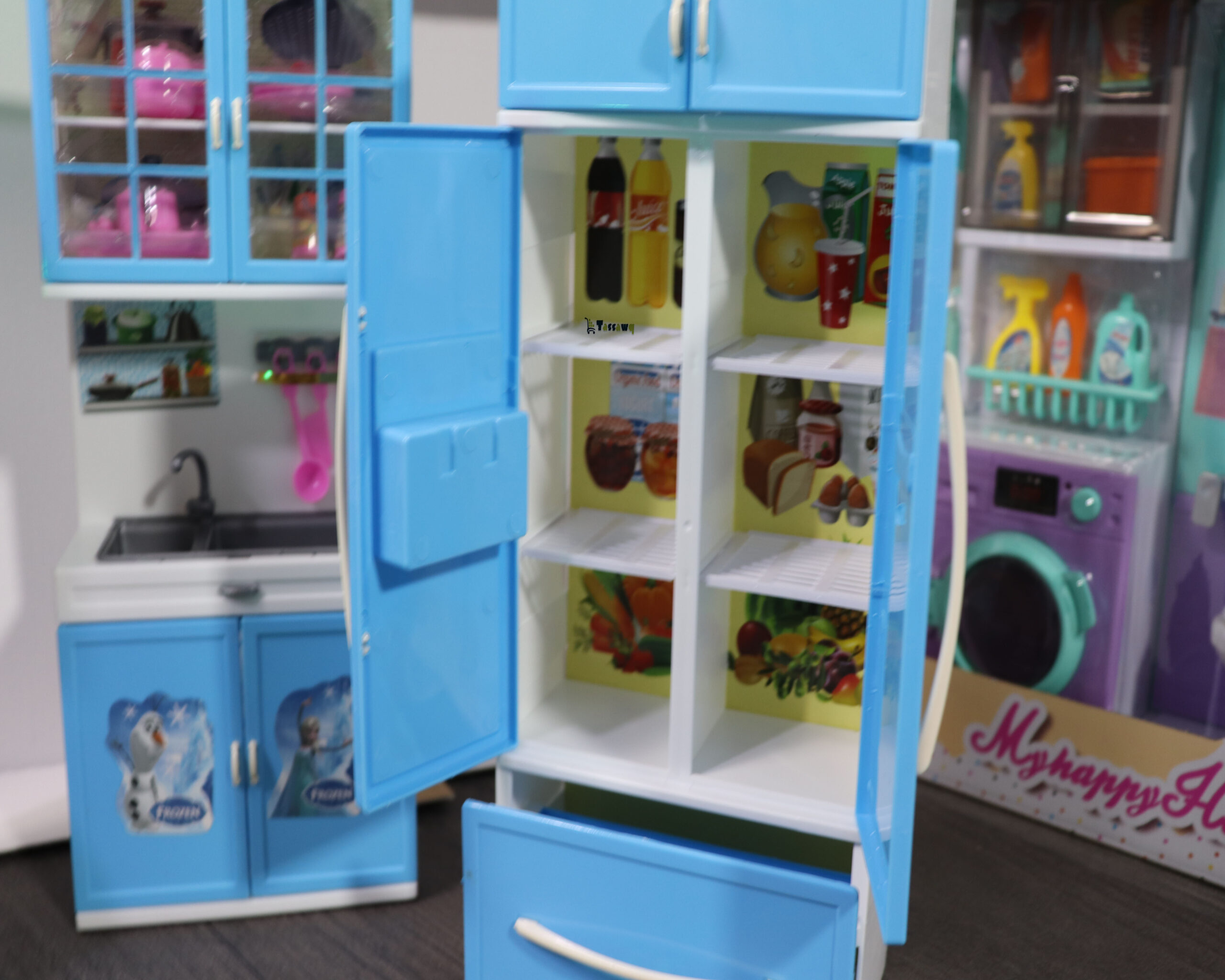 مجموعة ألعاب حمام MQUDUO مع دُش،- frozen مطبخ كامل - الصورة 14