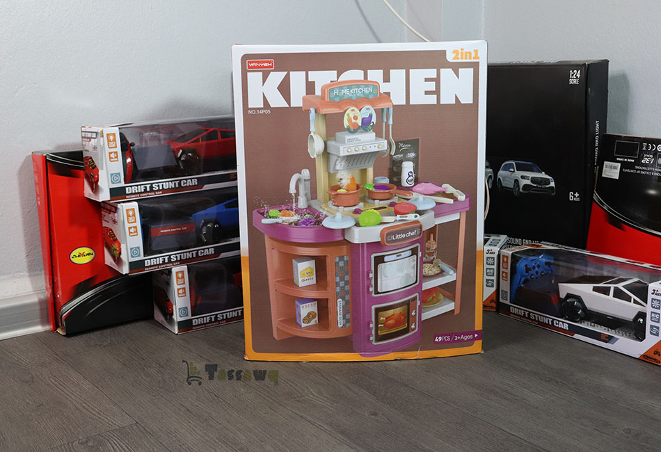 مطبخ تخيلي مزود بالأضواء والأصوات، يشمل 49 قطعة من ملحقات الطهي، هدية مثالية للبنات والأولاد الصغار - الصورة 2