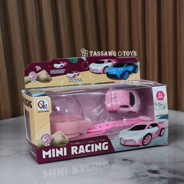 سيارة سباق صغيرة جديدة بتردد 2.4 جيجاهرتز، لعبة مع أضواء LED، ساعة بتحكم عن بُعد للسيارة للأولاد والبنات