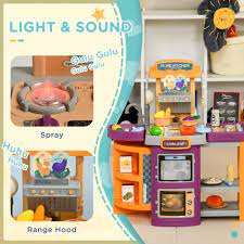 مطبخ تخيلي مزود بالأضواء والأصوات، يشمل 49 قطعة من ملحقات الطهي، هدية مثالية للبنات والأولاد الصغار - الصورة 6