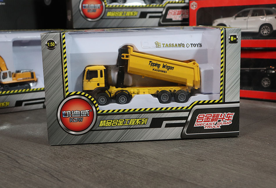 Kaidiwei (KDW) 1/50 Camion Benne Basculante de Chantier Modèle Réduit en Métal - الصورة 9