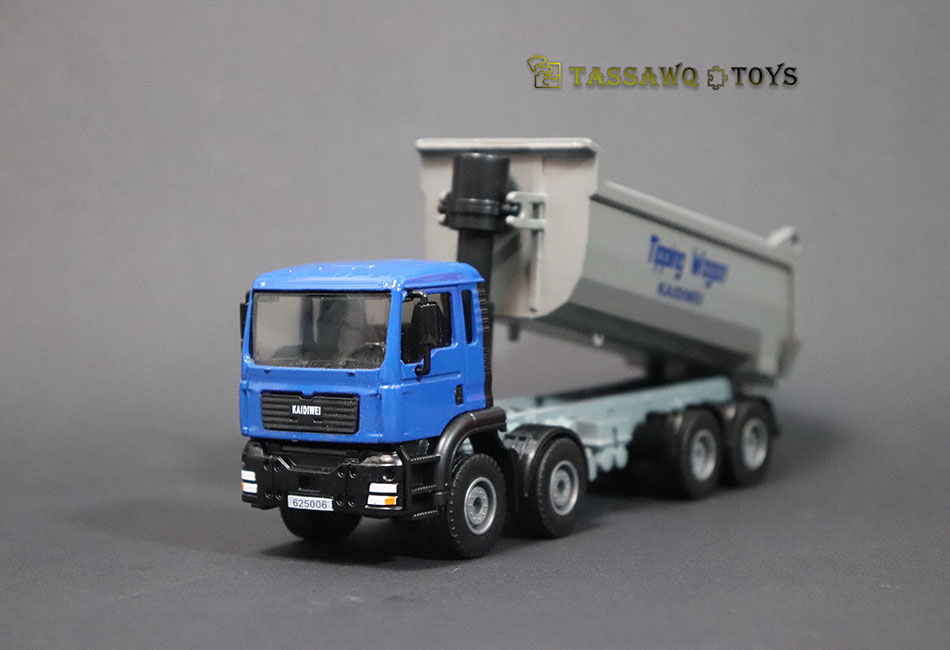 Kaidiwei (KDW) 1/50 Camion Benne Basculante de Chantier Modèle Réduit en Métal - الصورة 3