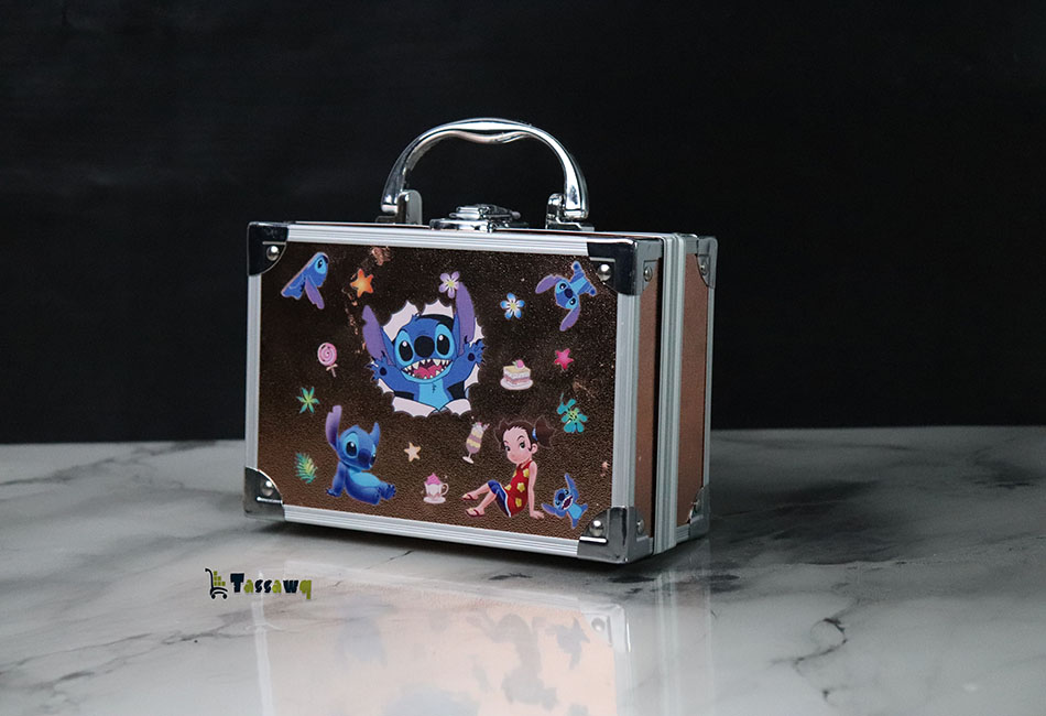 حقيبة مكياج الأطفال المتكاملة مع مرآة – مجموعة تجميل آمنة وممتعة للبنات - الصورة 2