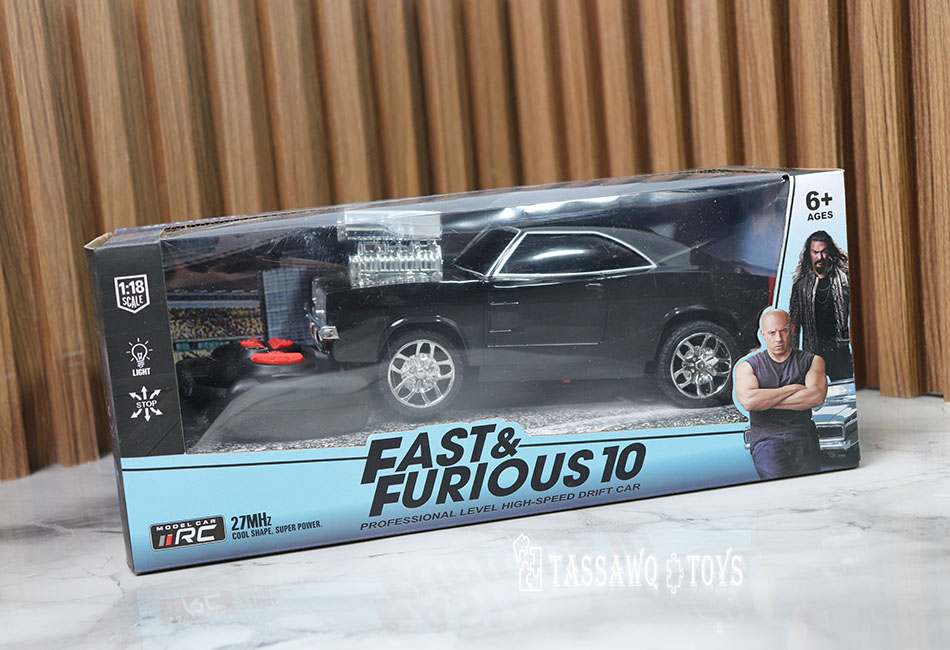 سيارة Fast & Furious 10 ريموت كنترول قابلة لإعادة الشحن – مقياس 1:18 بإضاءة قوية - الصورة 6