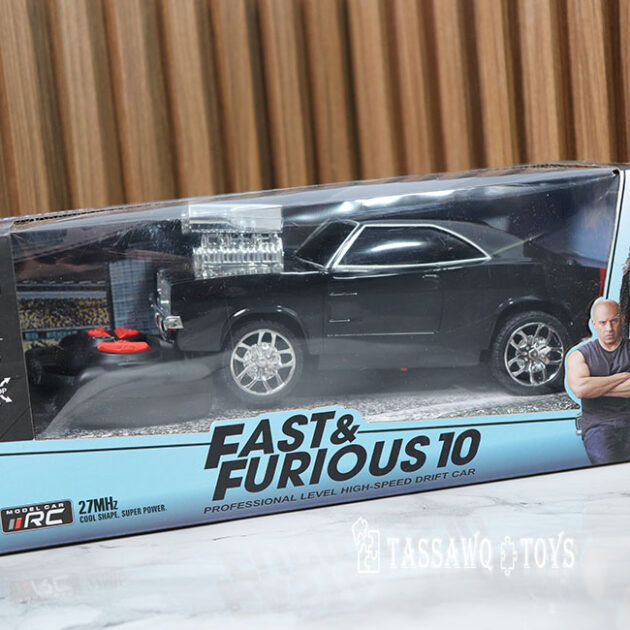 سيارة Fast & Furious 10 ريموت كنترول قابلة لإعادة الشحن – مقياس 1:18 بإضاءة قوية