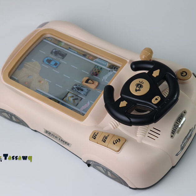 آلة ألعاب تجنب عوائق تشغيل عجلة القيادة للأطفال تحاكي سيارة سباق عجلة القيادة