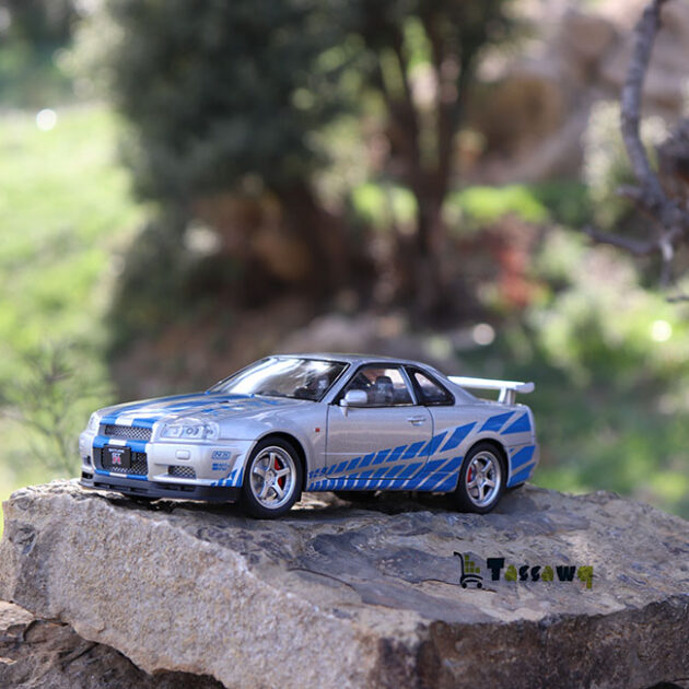 Nissan GTR R34 Skyline Supercar Alloy Metal Diecast Model Car Sound & Light