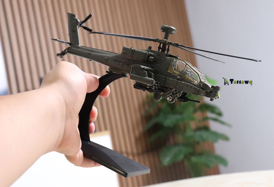 Helicopters AH-64 Apache Helicopter Model Airplanes - الصورة 10