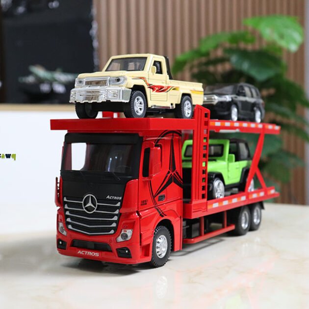 مجسم شاحنة نقل سيارات Double Deck Truck – مقياس 1:24