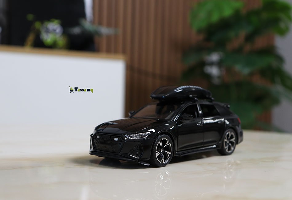 مجسم سيارة Audi RS6 Avant – تصميم رياضي فاخر مع صندوق سقفي