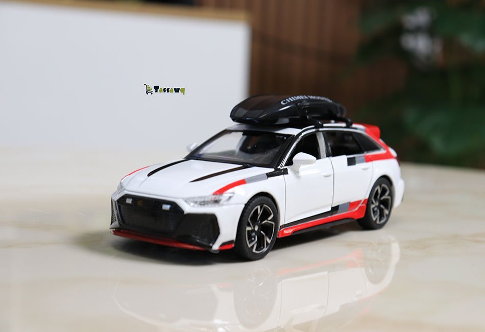 مجسم سيارة Audi RS6 Avant – تصميم رياضي فاخر مع صندوق سقفي - الصورة 3