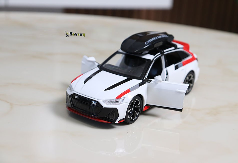 مجسم سيارة Audi RS6 Avant – تصميم رياضي فاخر مع صندوق سقفي - الصورة 4