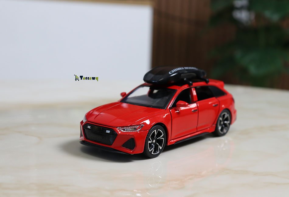 مجسم سيارة Audi RS6 Avant – تصميم رياضي فاخر مع صندوق سقفي - الصورة 6