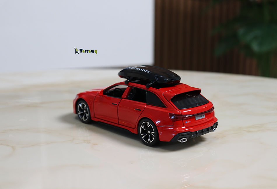 مجسم سيارة Audi RS6 Avant – تصميم رياضي فاخر مع صندوق سقفي - الصورة 13